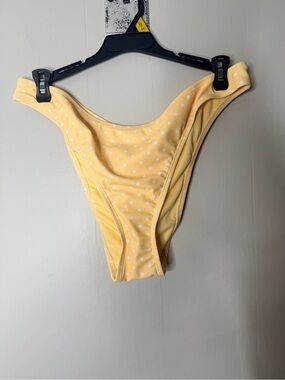 No Boundaries Yellow Polka Dot Bikini Bottom